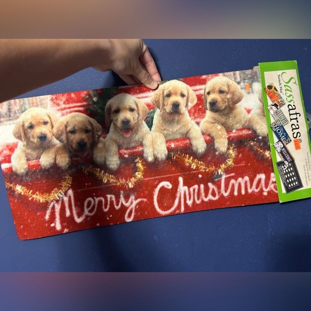 Sassafras Festive Dog Christmas Mat